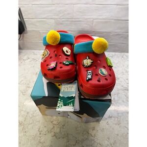 Crocs South Park Eric Cartman Classic Clogs Red Blue Yellow M8 W10, NEW